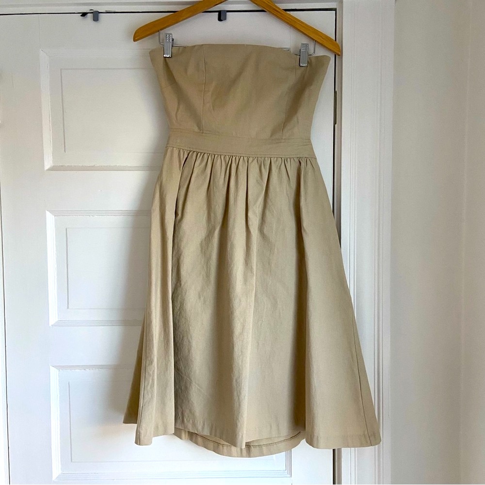 Strapless Linen Summer Dress